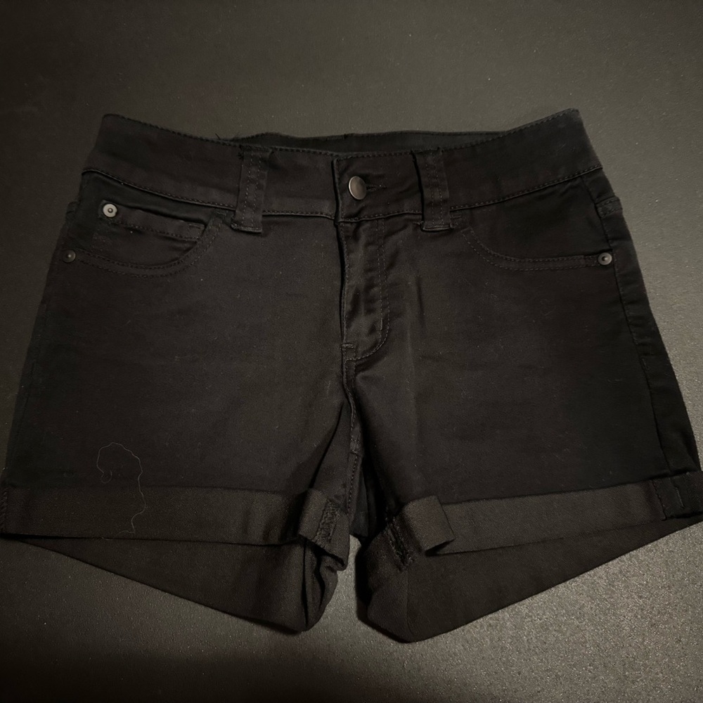 Black Denim Shorts